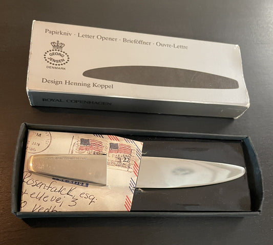 Vintage Georg Jensen LIVING Letter Opener - KOPPEL - Rare